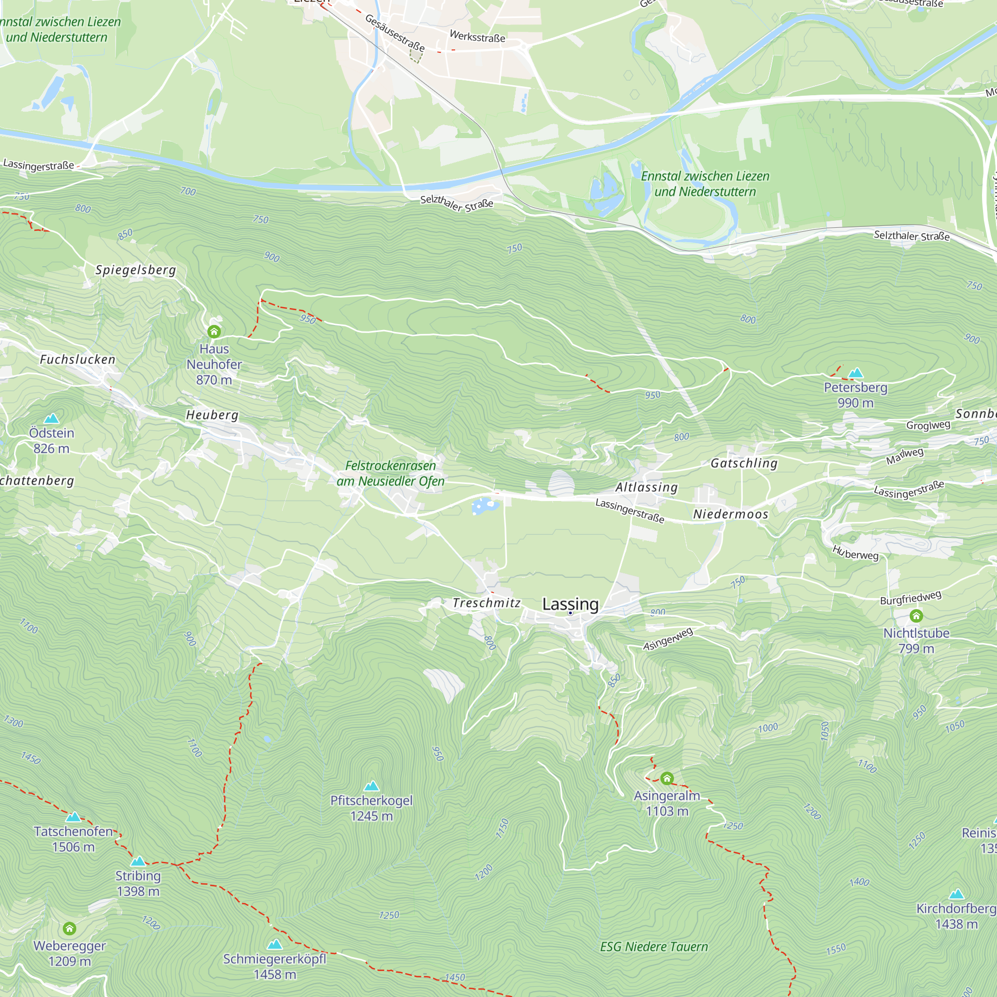 Seerestaurant Lassing map