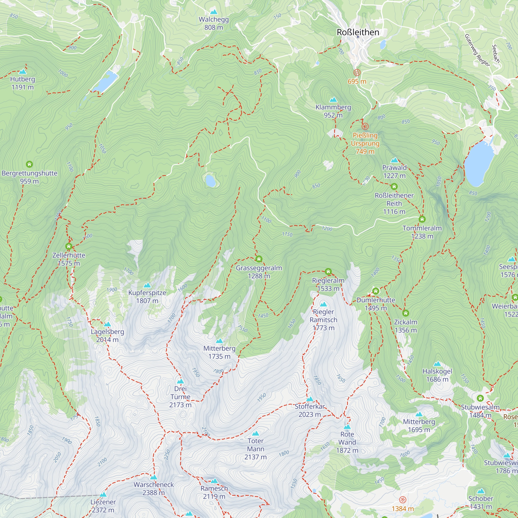 Grasseggeralm map