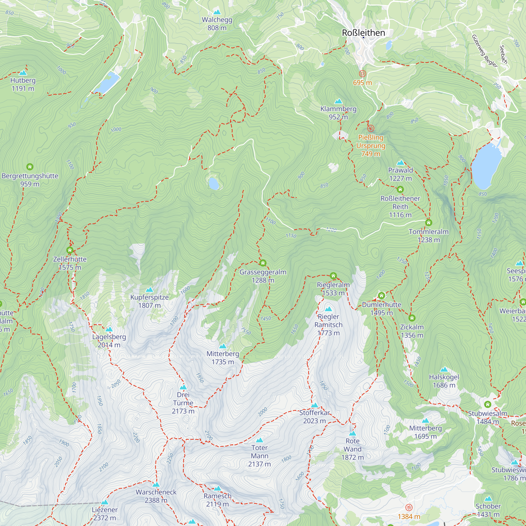 Grasseggeralm map