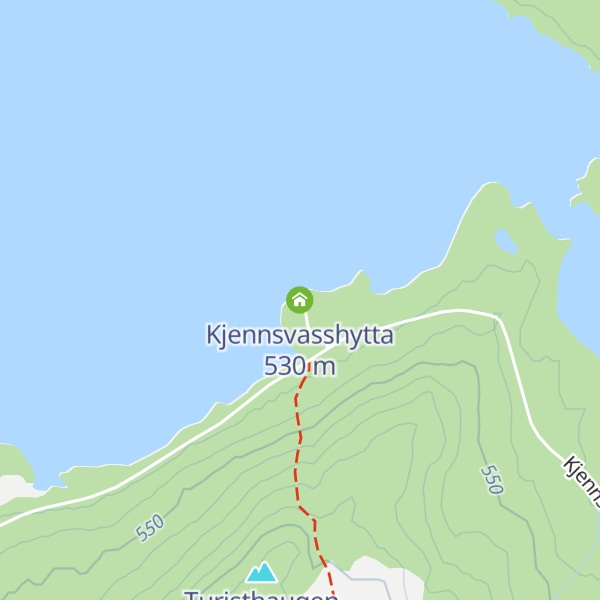 Map of Kjennsvasshytta