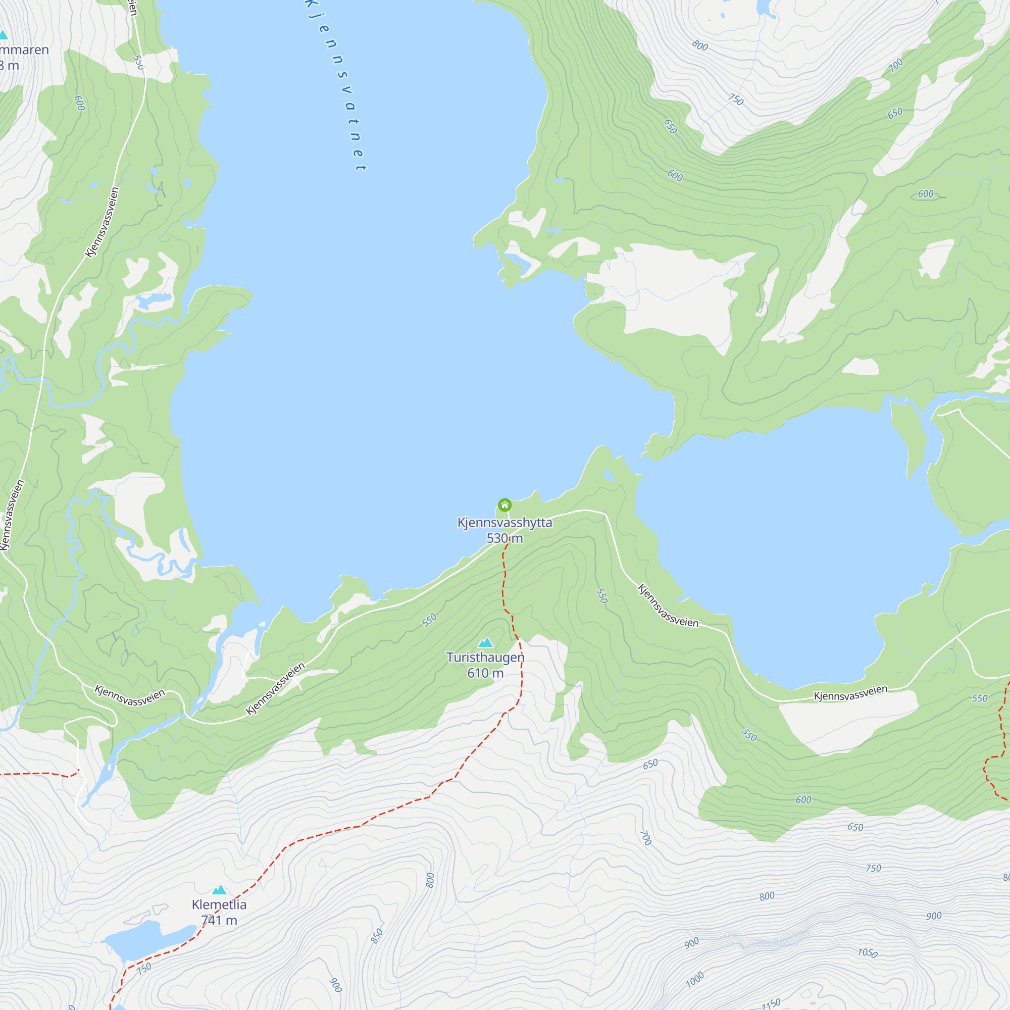 Kjennsvasshytta map