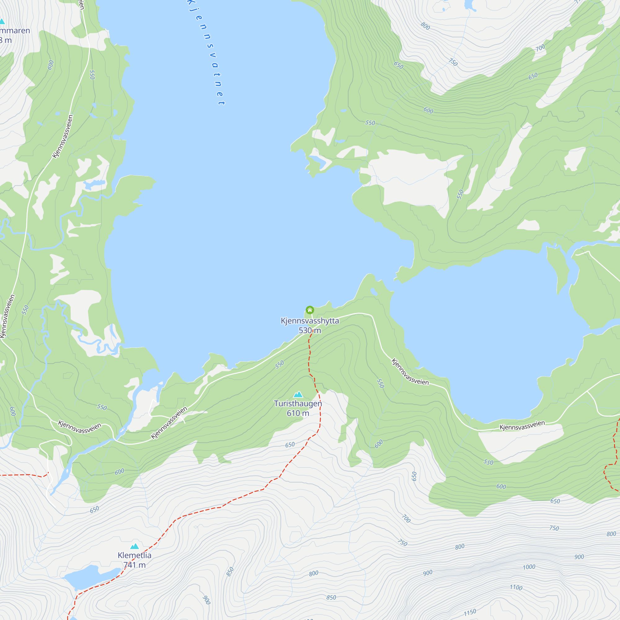 Kjennsvasshytta map