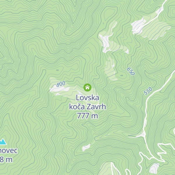 Map of Lovska koča Zavrh