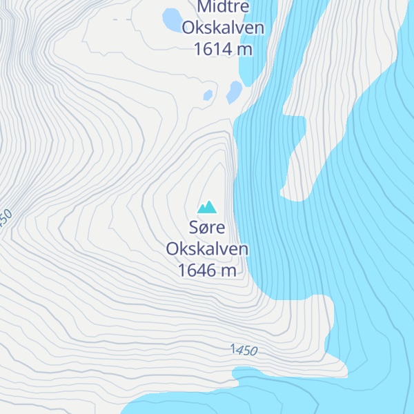 Map of Søre Okskalven