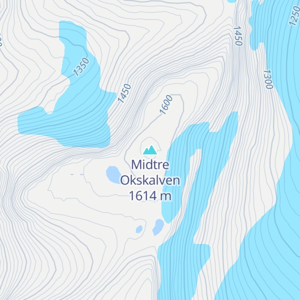 Map of Midtre Okskalven