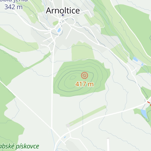 Map of Arnoltický vrch