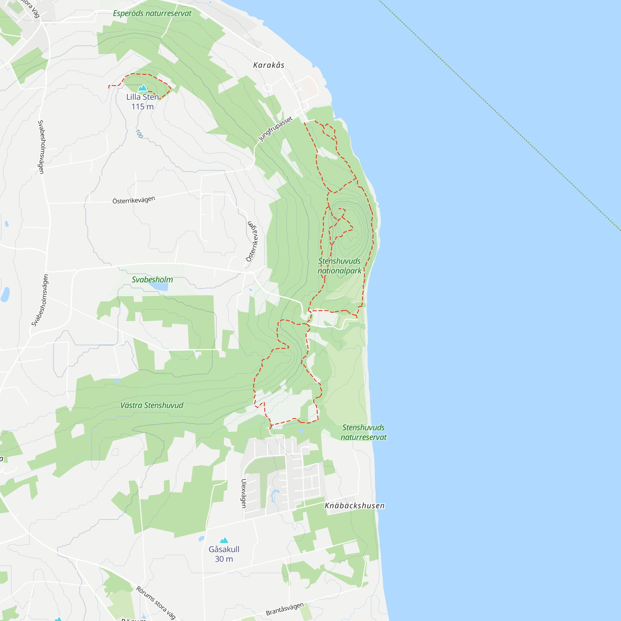 Naturum Stenshuvud map