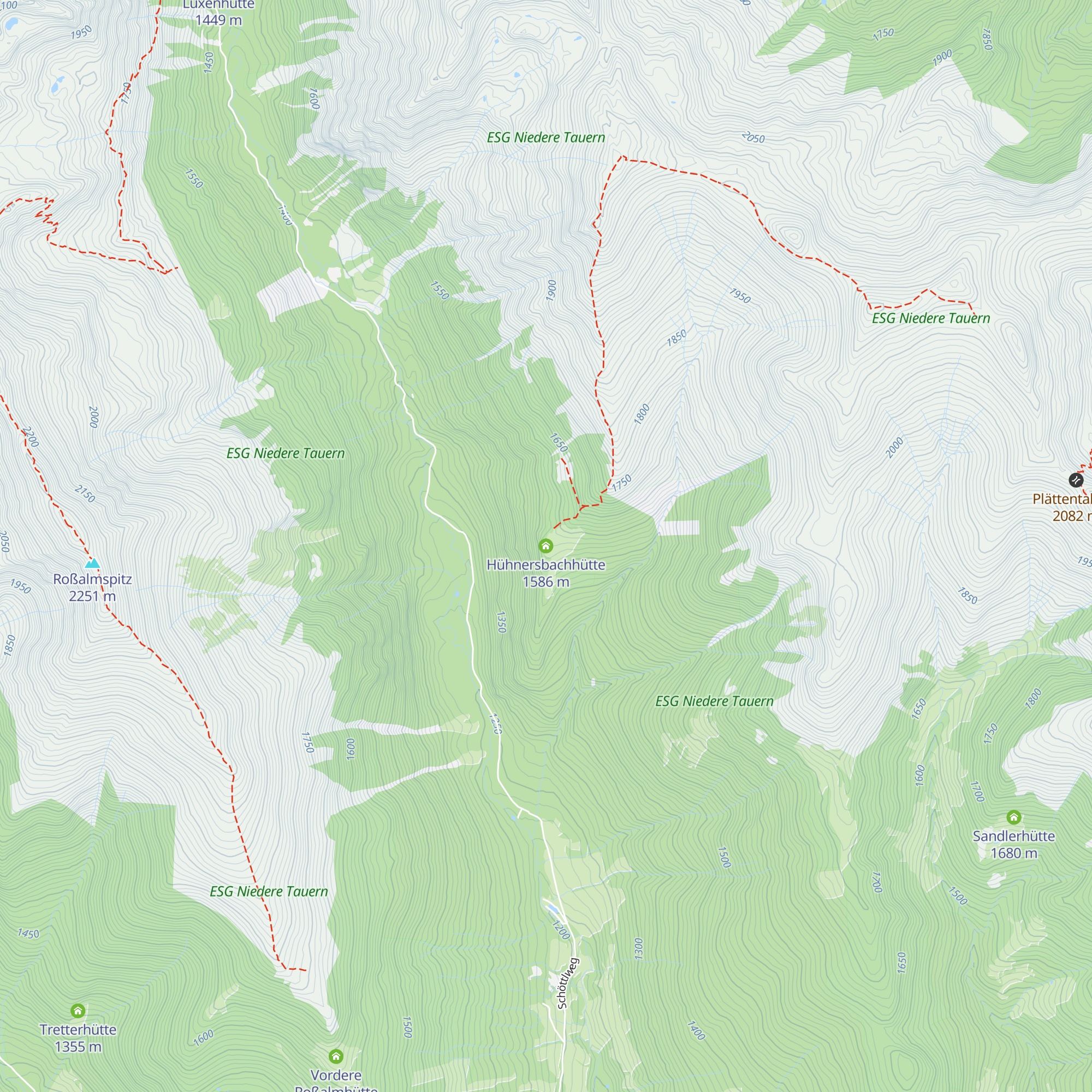 Hühnersbachhütte map