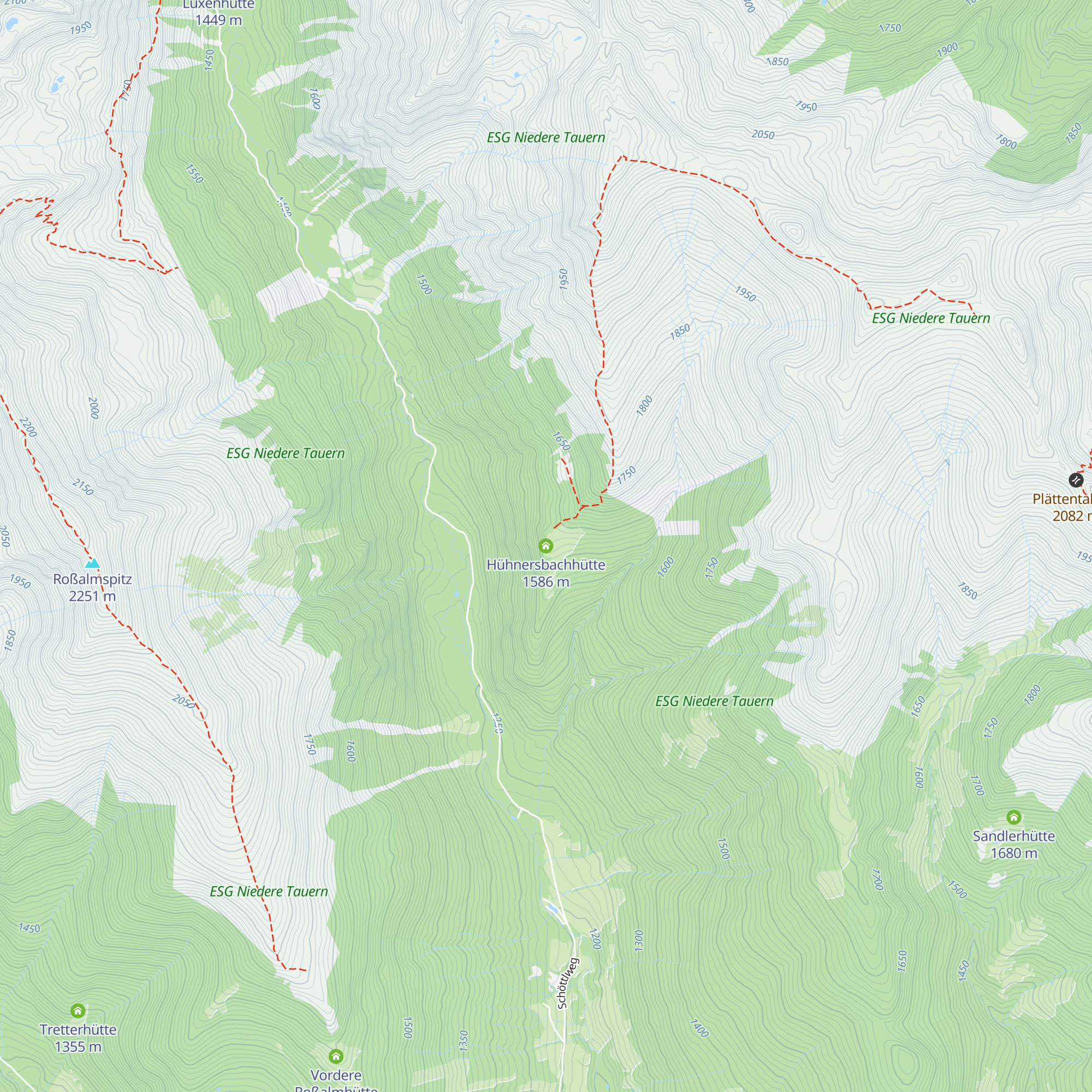 Hühnersbachhütte map
