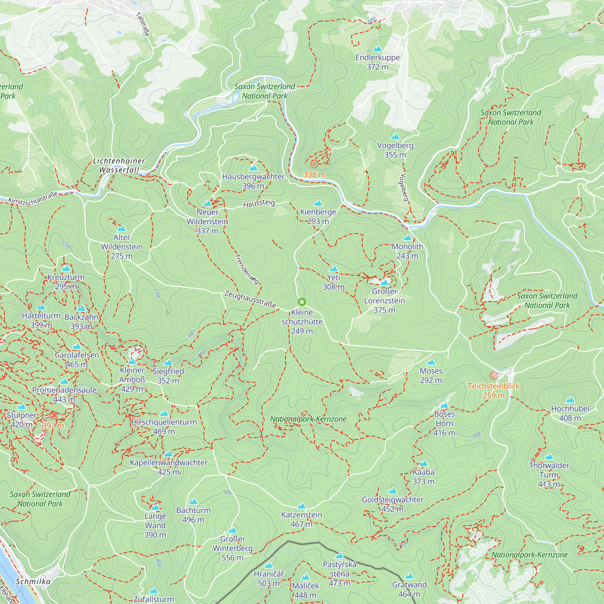 Kleine schutzhütte map