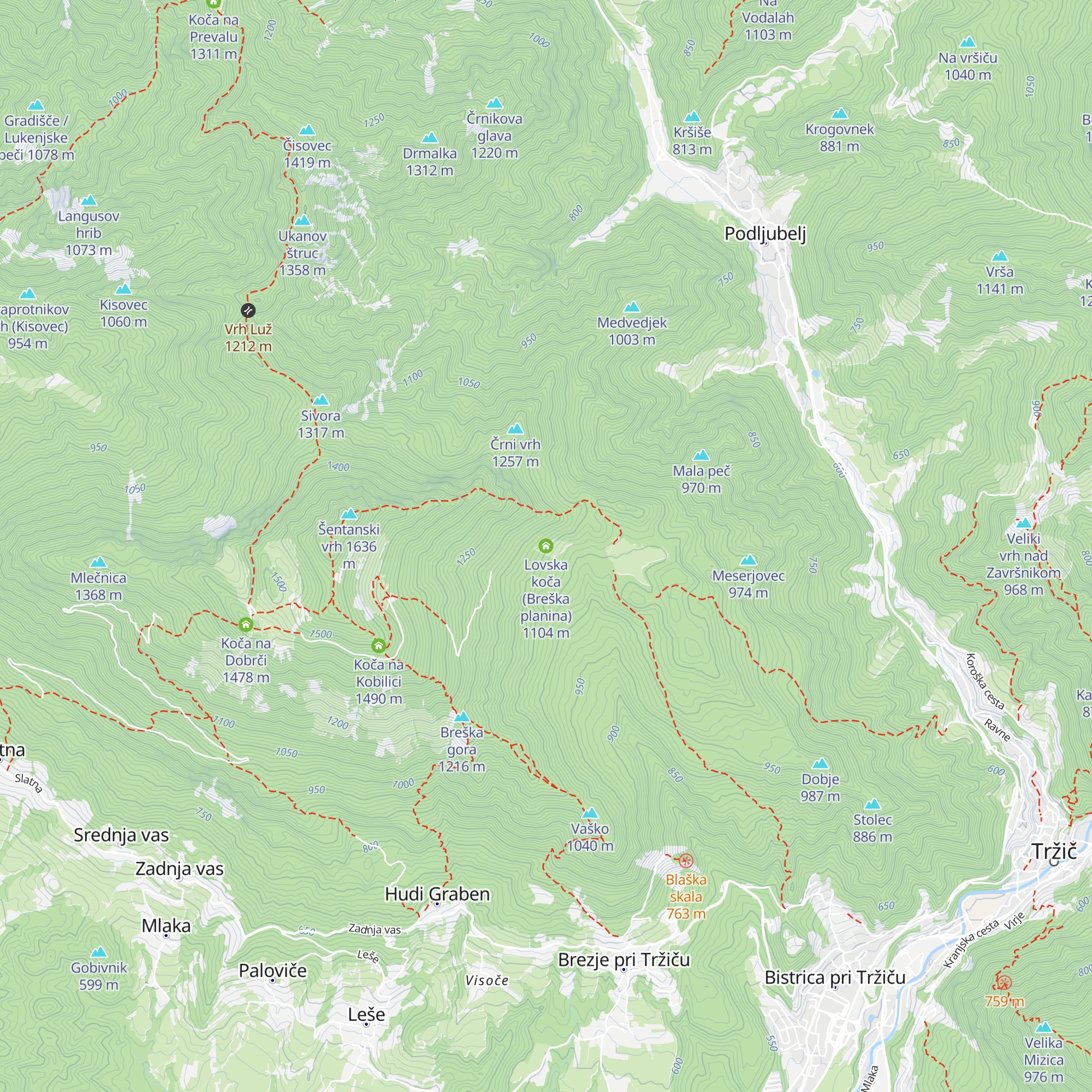 Lovska koča (Breška planina) map