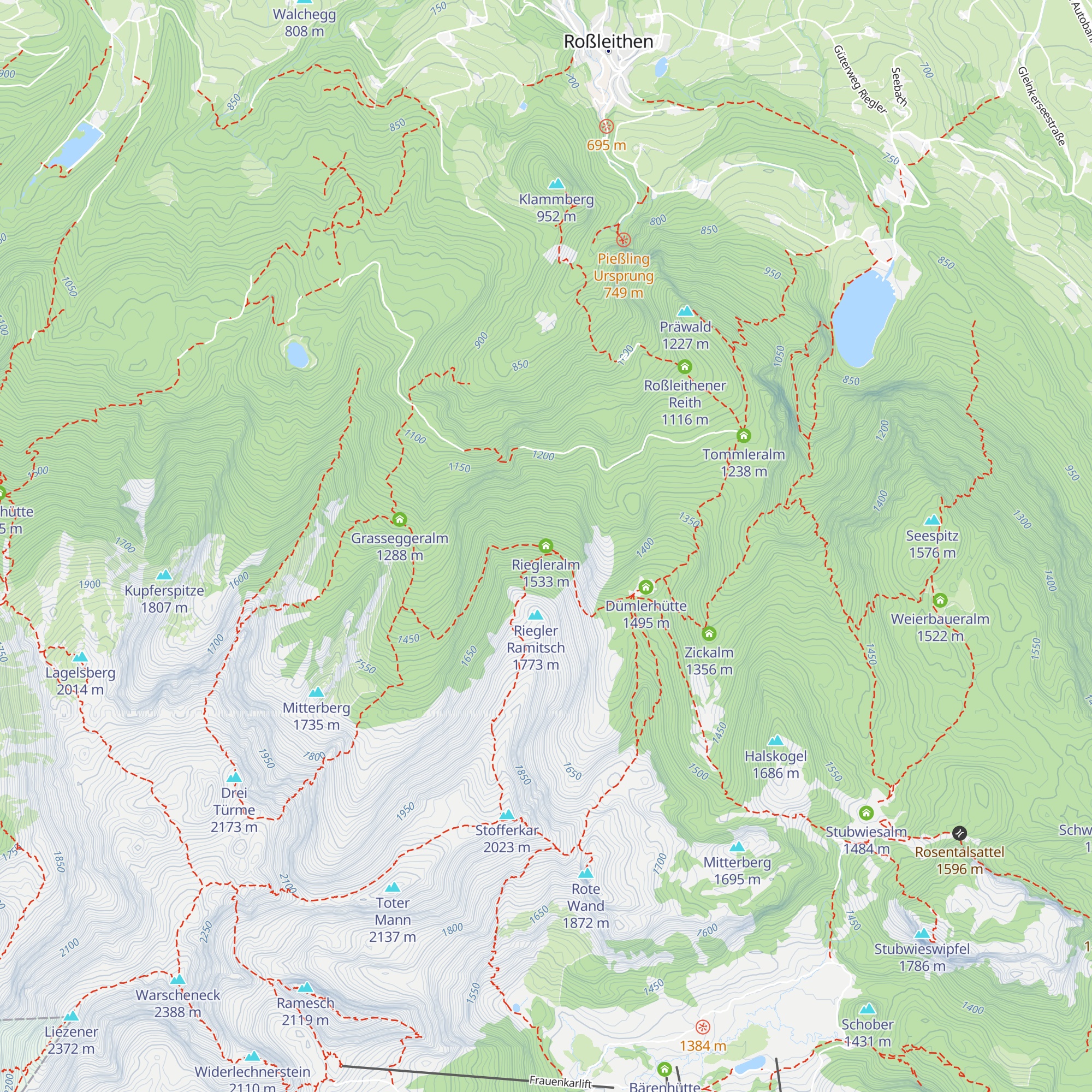Riegleralm map