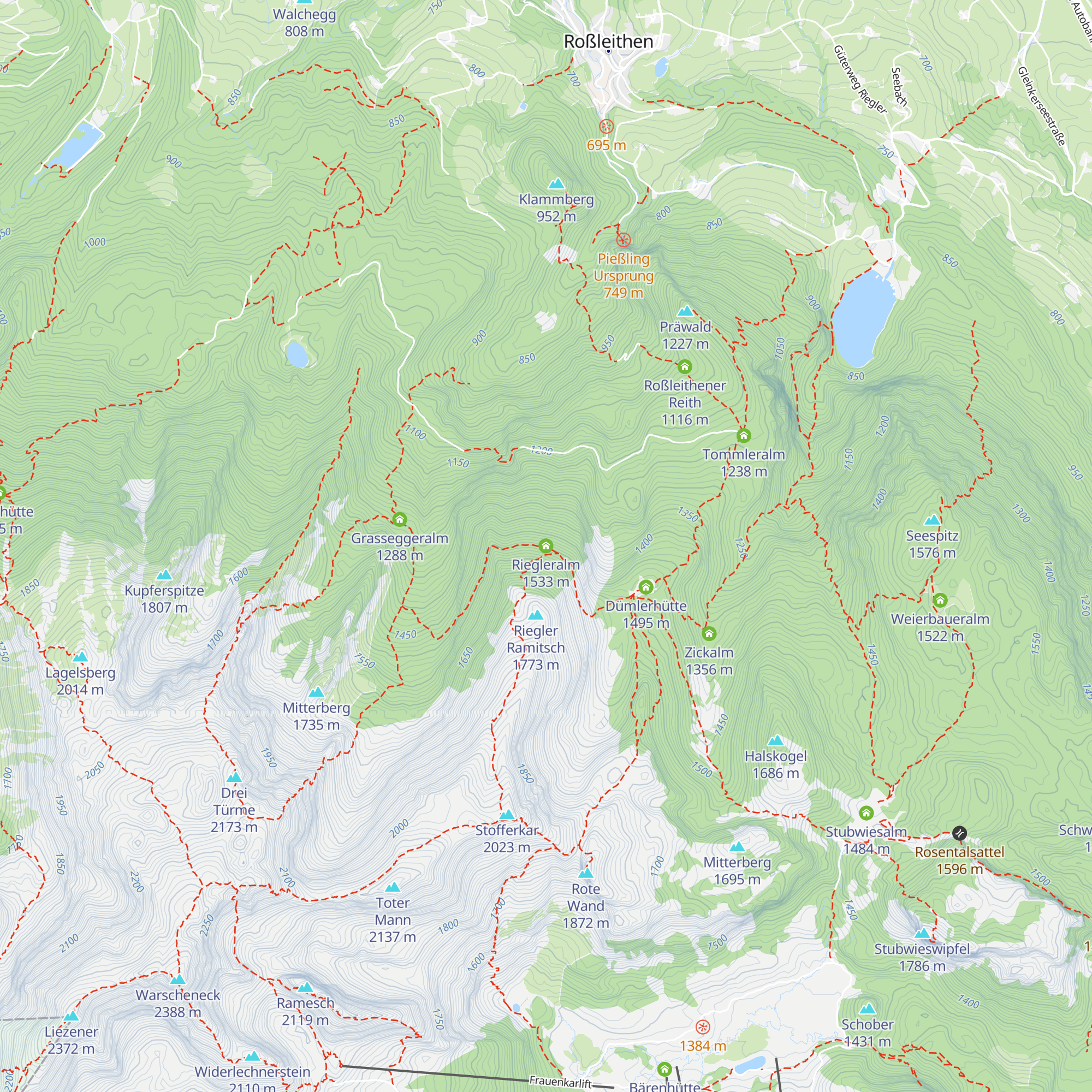Riegleralm map