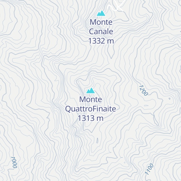 Map of Monte QuattroFinaite