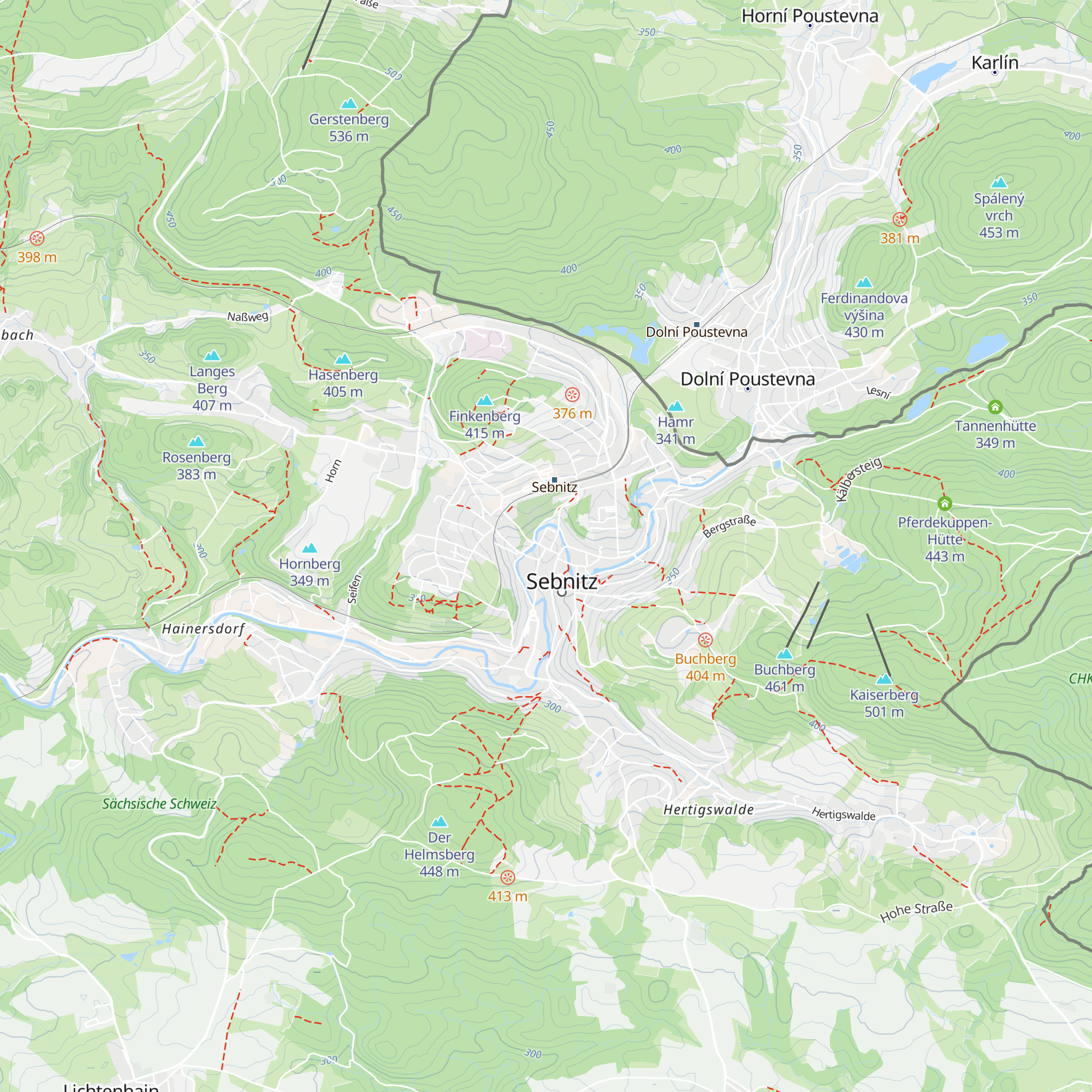 Touristinformation Sebnitz map