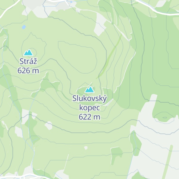 Map of Slukovský kopec
