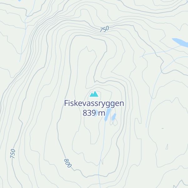 Map of Fiskevassryggen