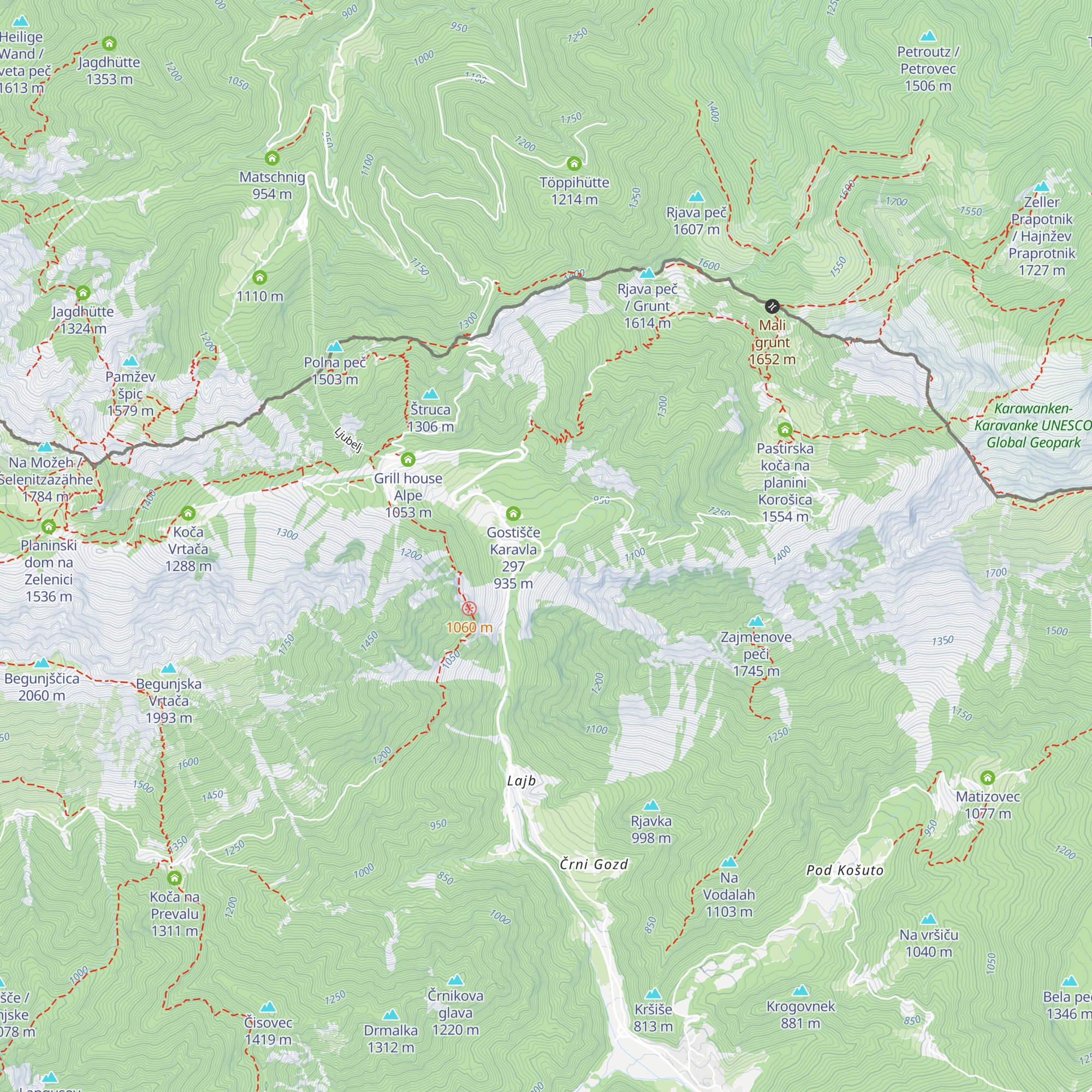 Cestarska bajta (Vranček) map