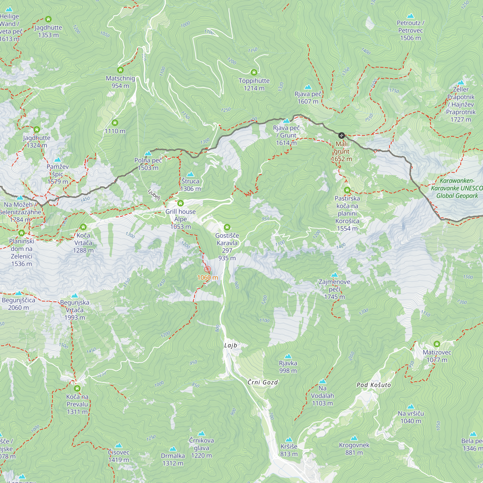 Cestarska bajta (Vranček) map