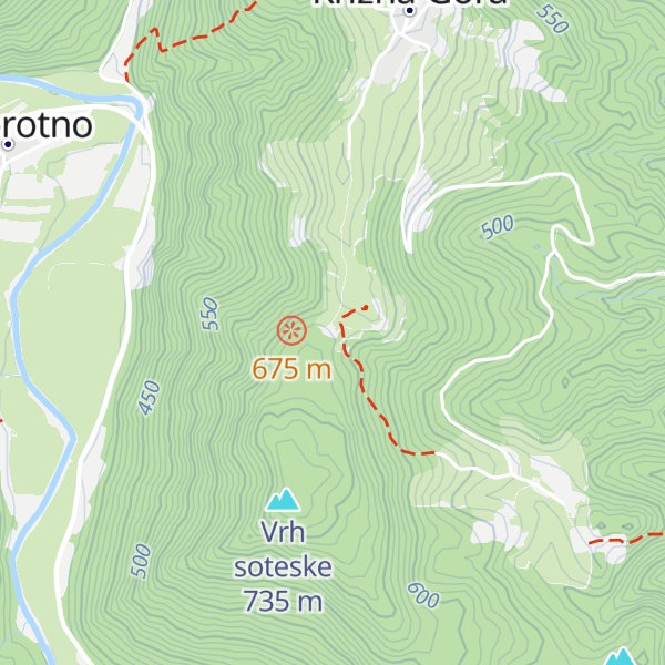 Map of Lovska koča LD Križna Gora