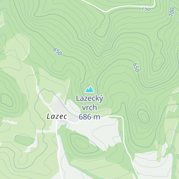 Map of Lazecký vrch