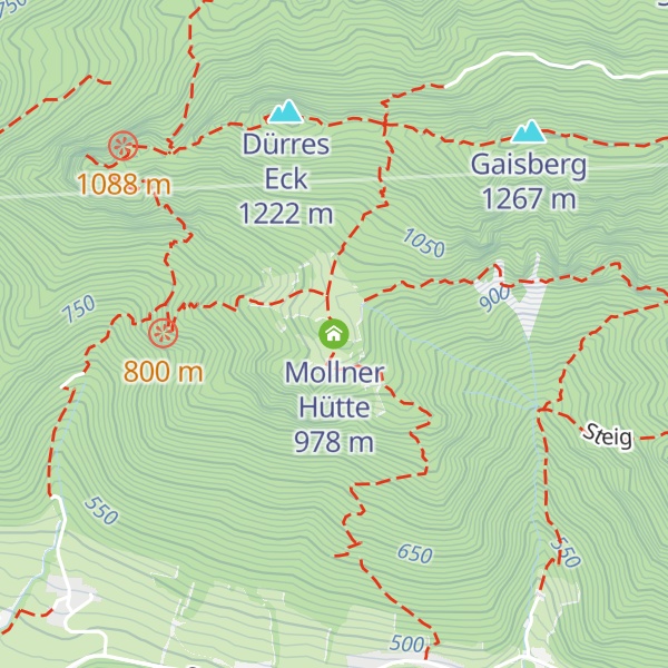 Map of Mollner Hütte