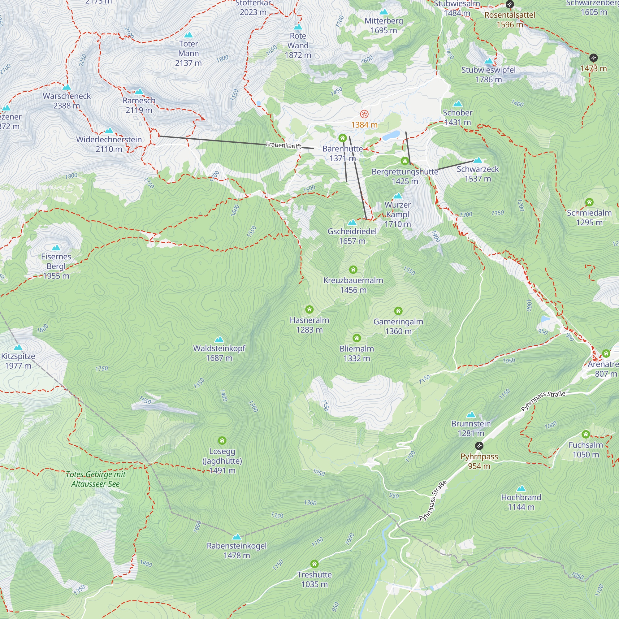 Hasneralm map