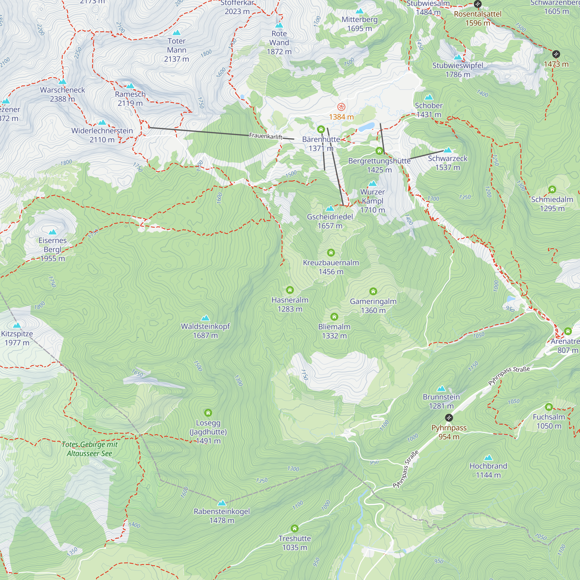 Hasneralm map