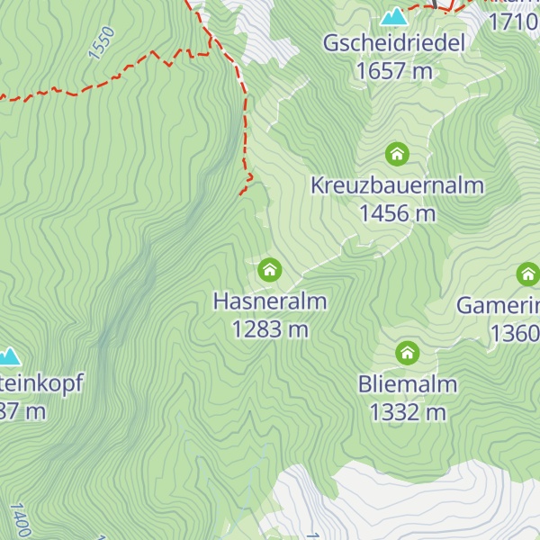 Map of Hasneralm