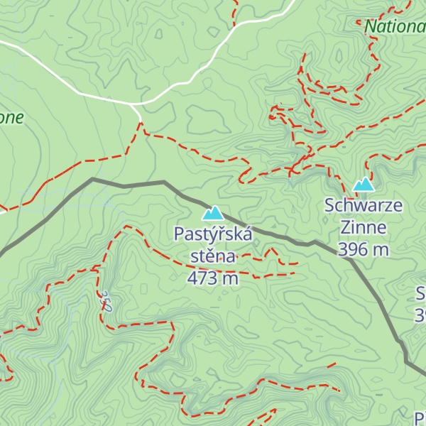 Map of Pastýřská stěna