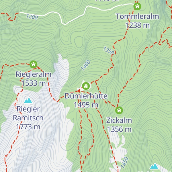 Map of Dümlerhütte