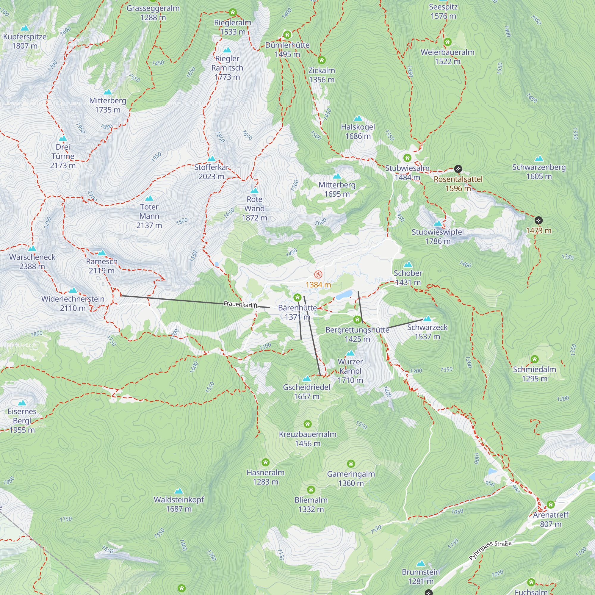 Bärenhütte map