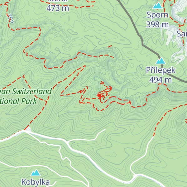 Map of Malý Pravčický kužel