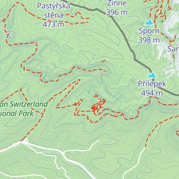 Map of Stará Václavská stěna