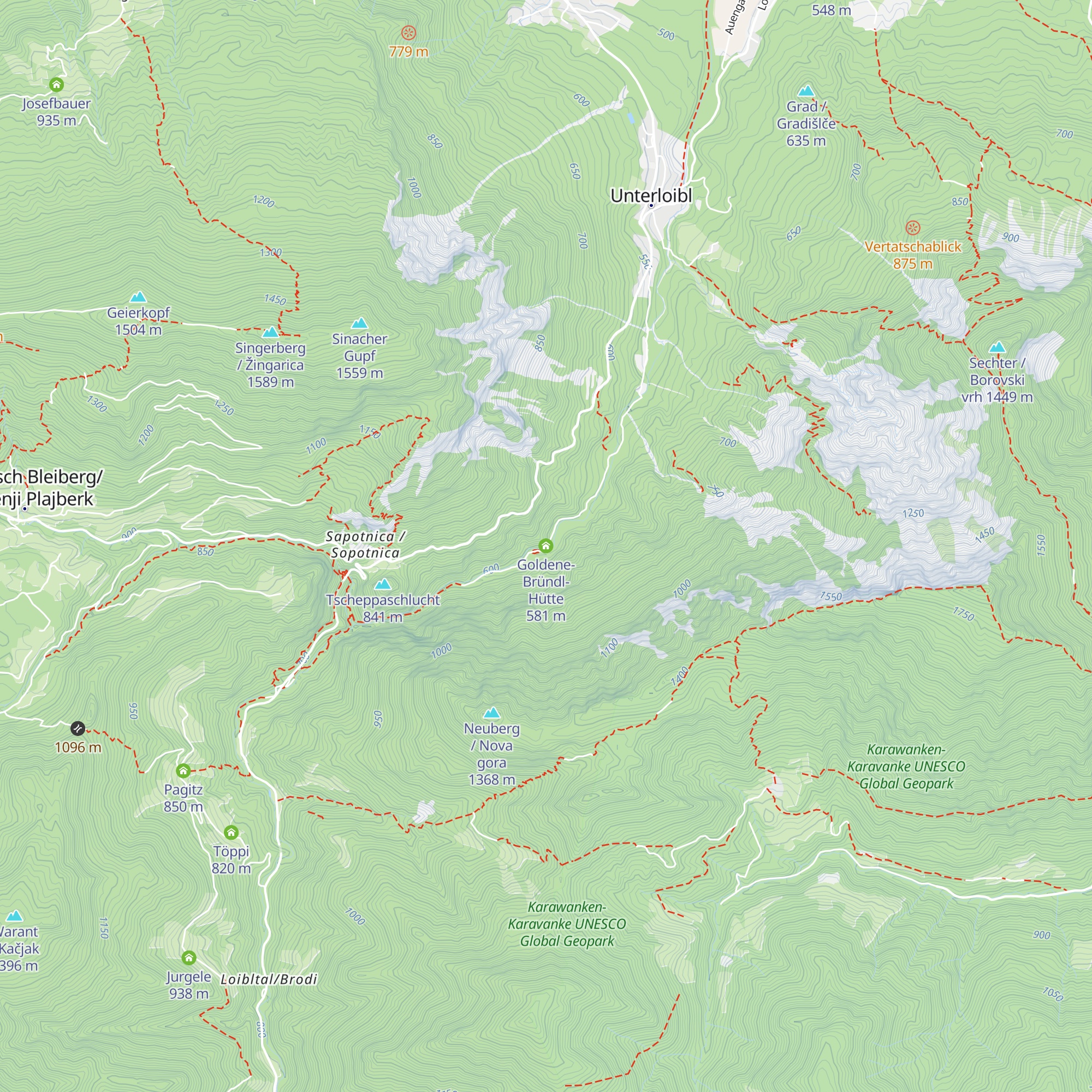 Goldene-Bründl-Hütte map
