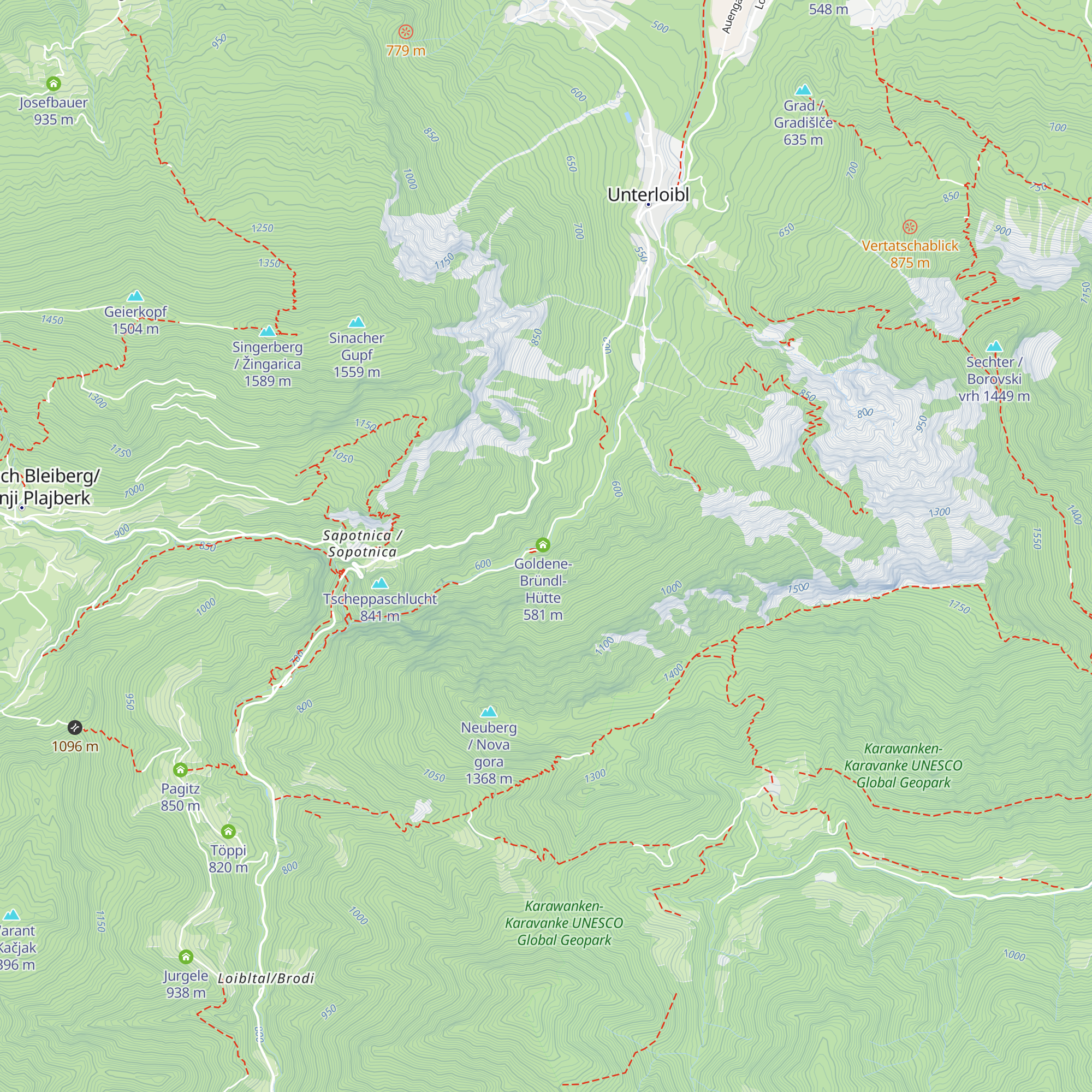 Eingang Tscheppaschlucht map