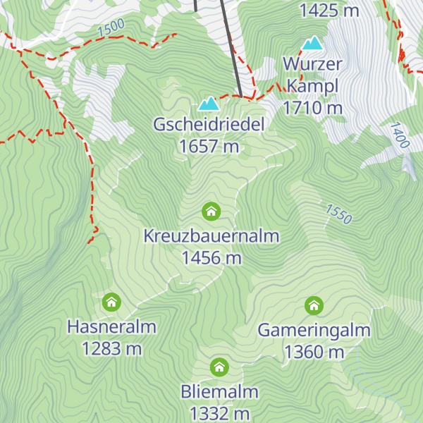 Map of Kreuzbauernalm