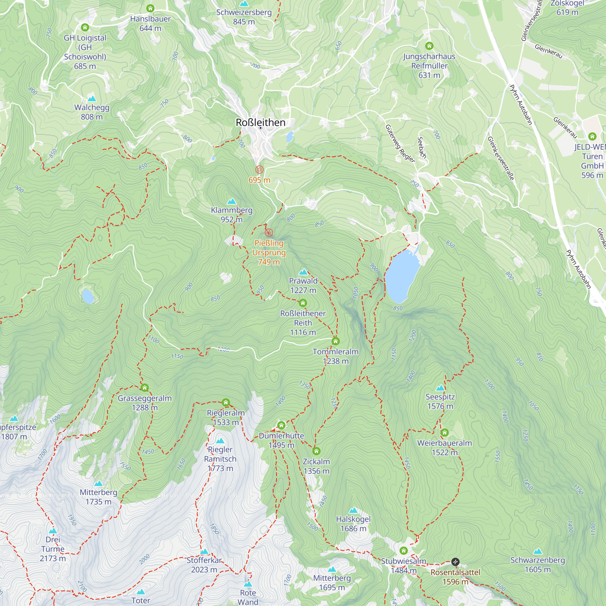 Roßleithener Reith map