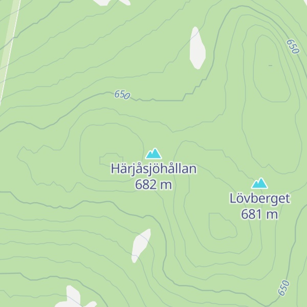 Map of Härjåsjöhållan