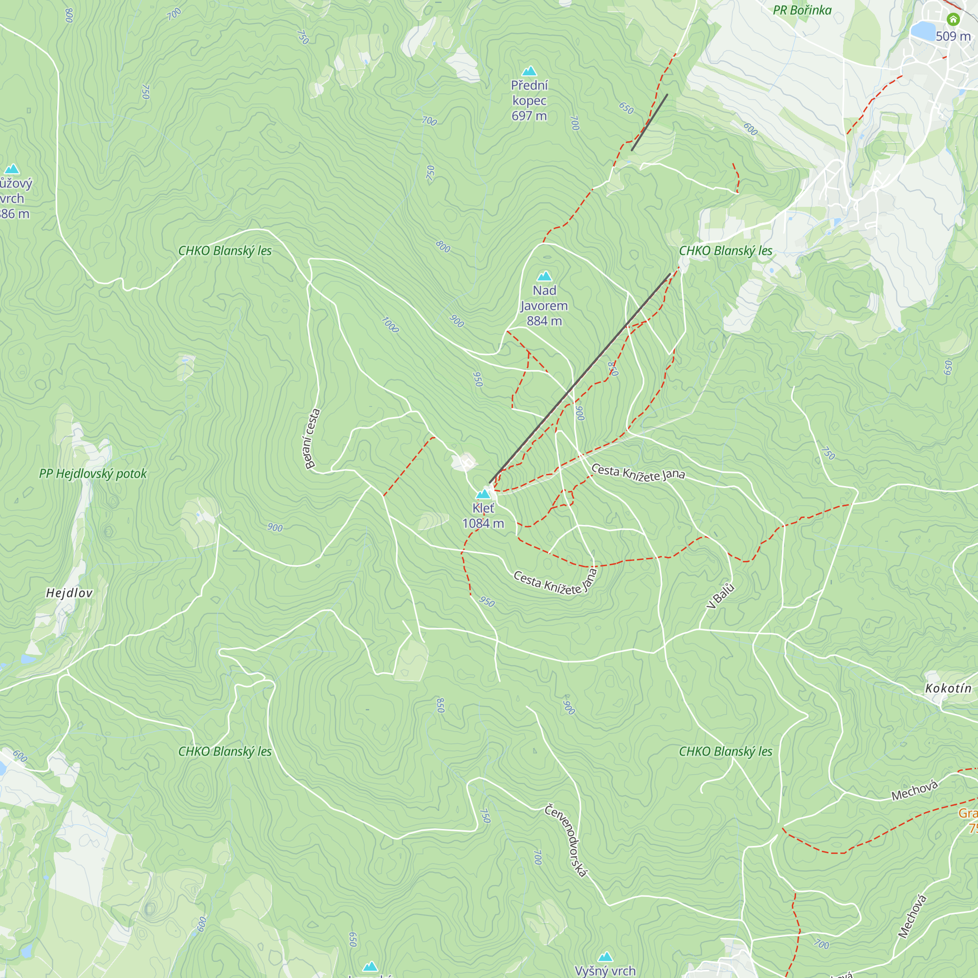 Horská chata Kleť map