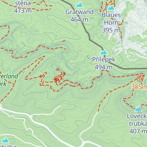 Map of Pravčická stěna