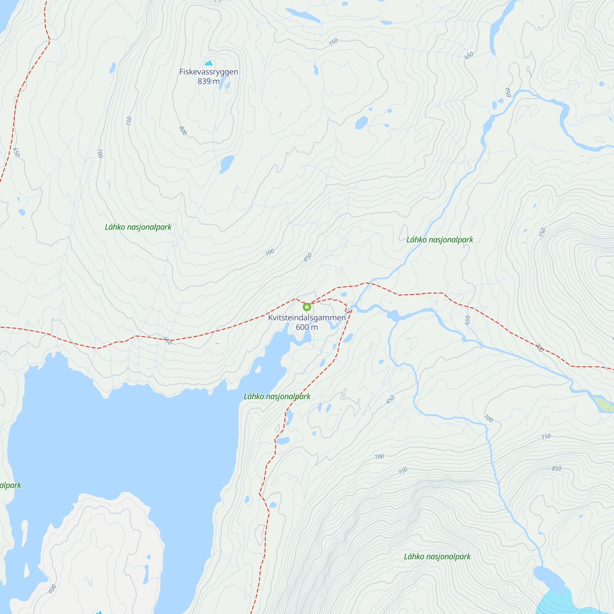 Kvitsteindalsgammen map