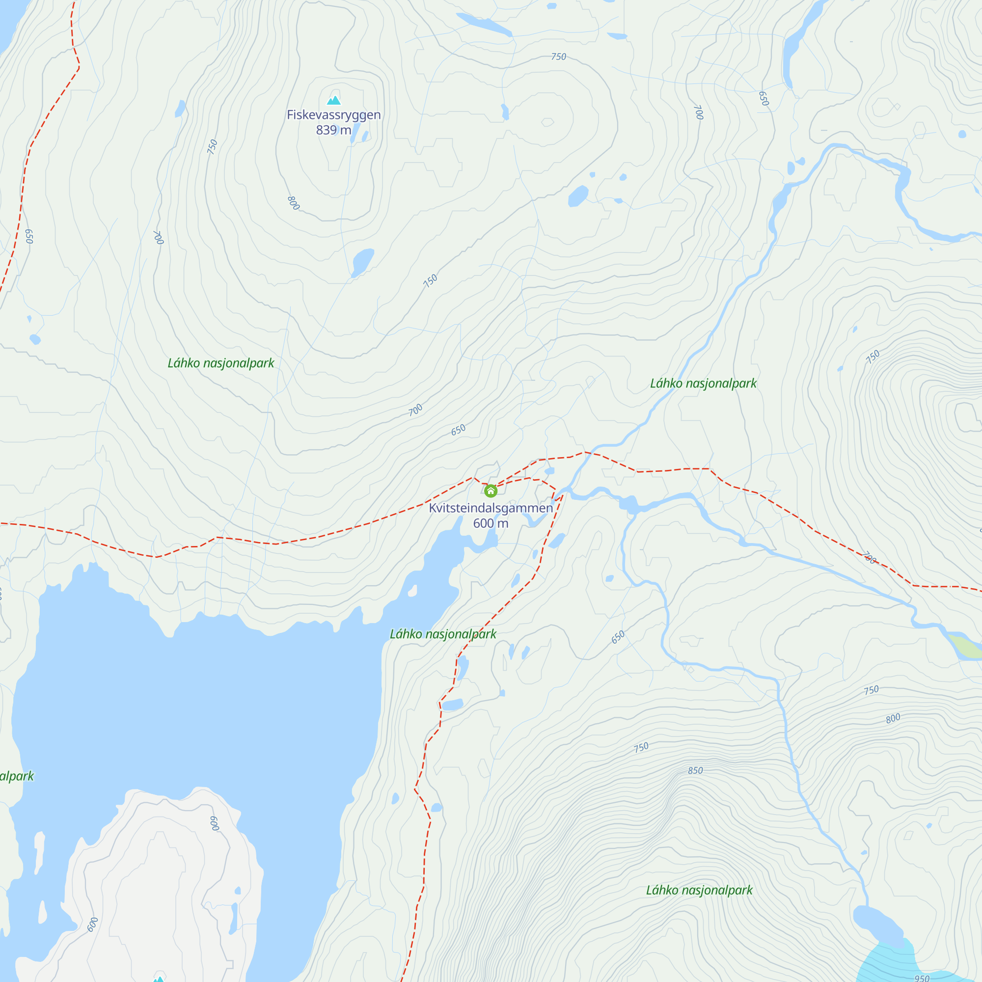 Kvitsteindalsgammen map