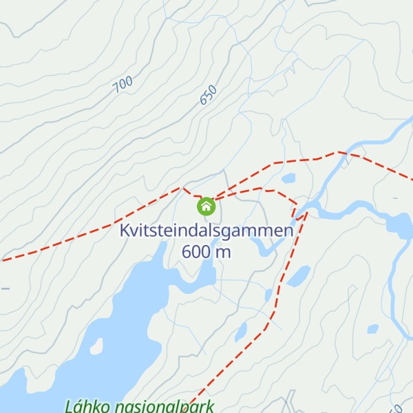 Map of Kvitsteindalsgammen