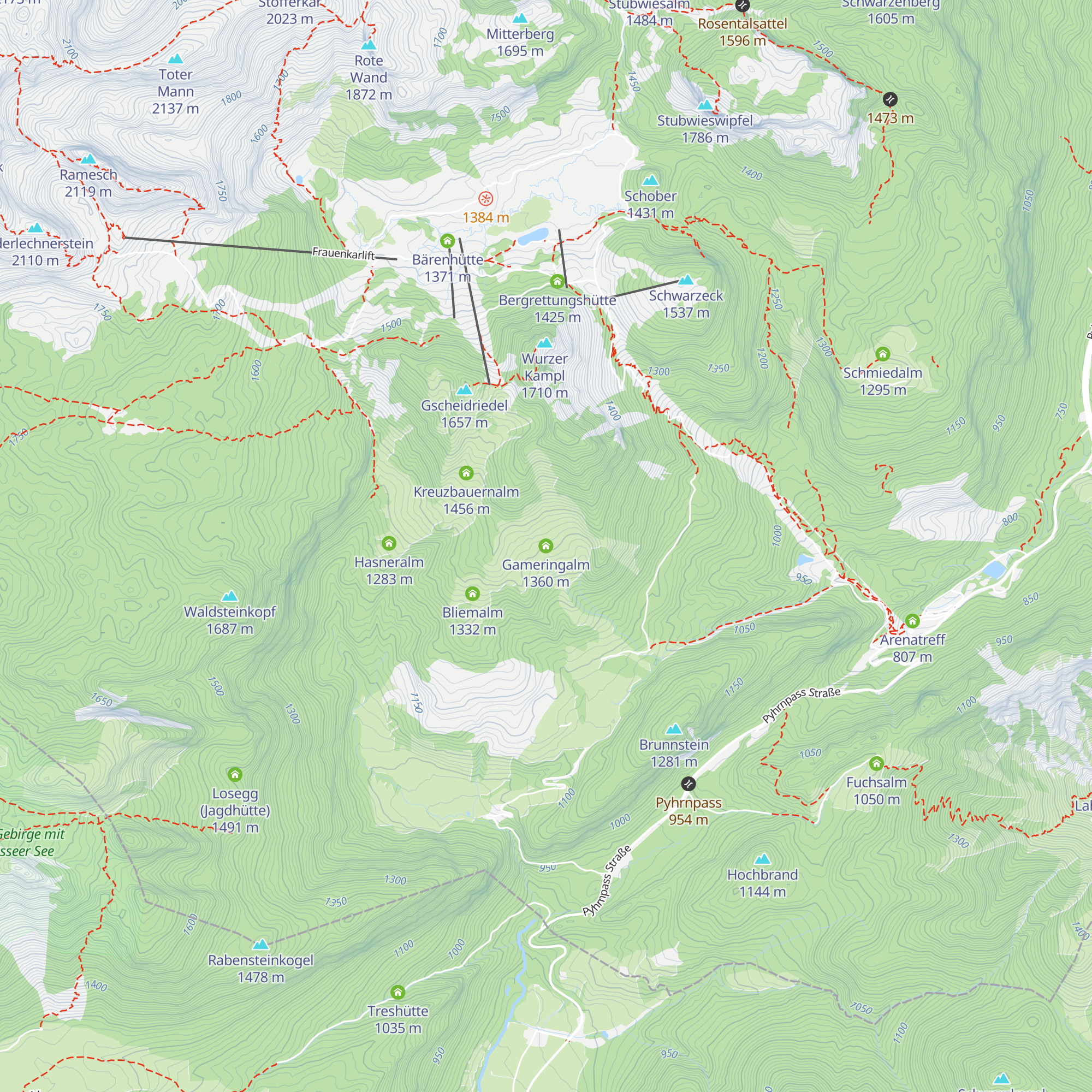 Gameringalm map