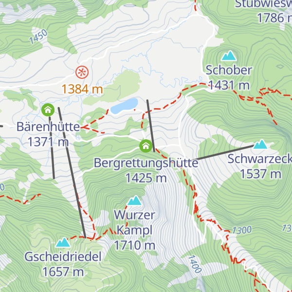 Map of Bergrettungshütte
