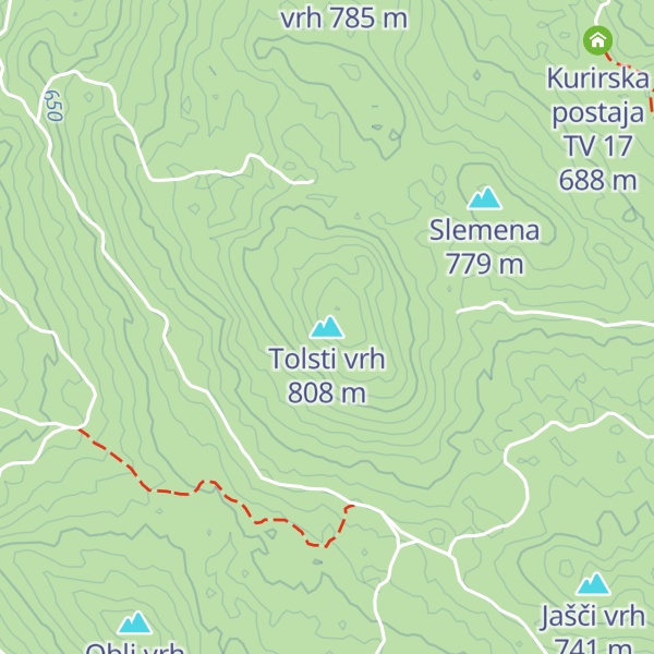 Map of Tolsti vrh