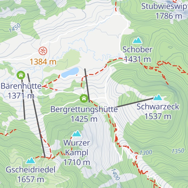 Map of Bergrestaurant Wurzeralm