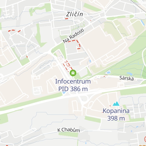 Map of Infocentrum PID