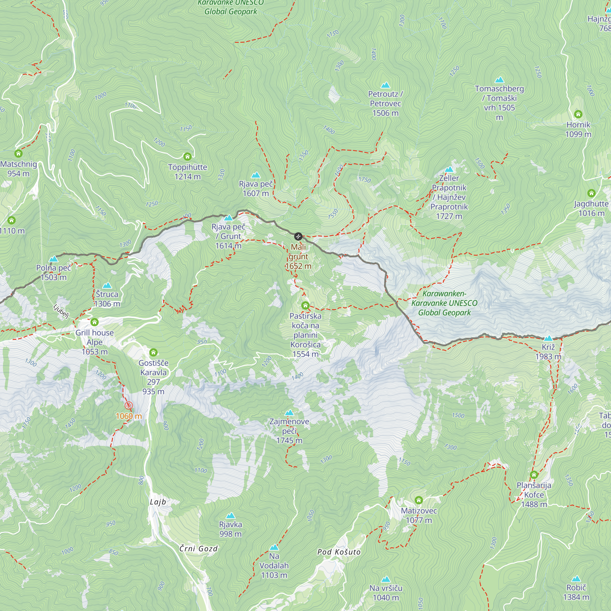 Pastirska koča na planini Korošica map